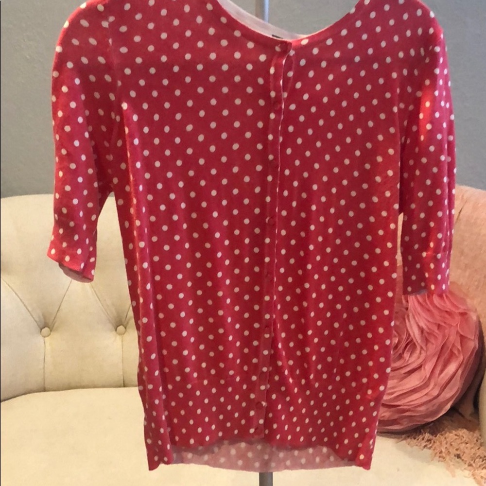 Pink and white cardigan